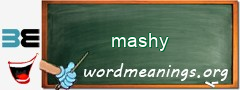 WordMeaning blackboard for mashy